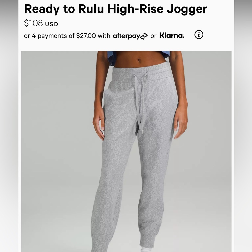 Lululemon Ready to Rulu High-Rise Jogger
